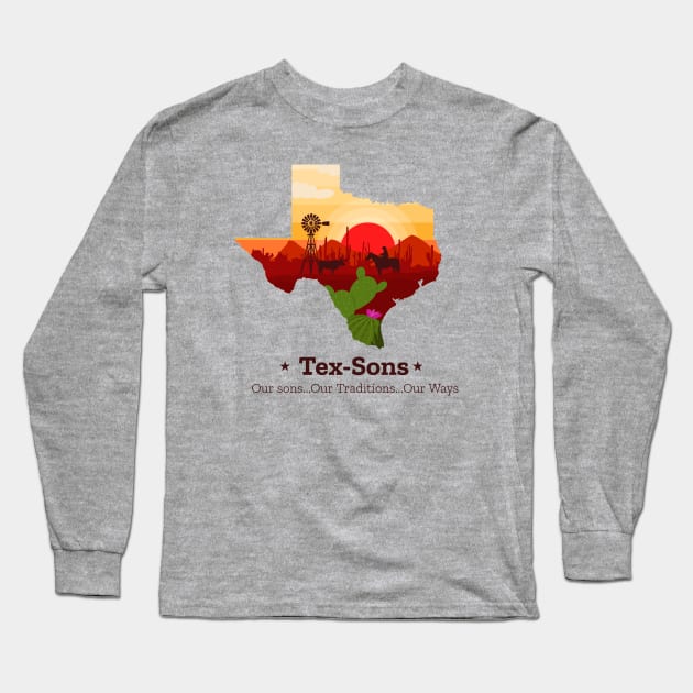 Texas T-shirt Long Sleeve T-Shirt by Toni's Tee's